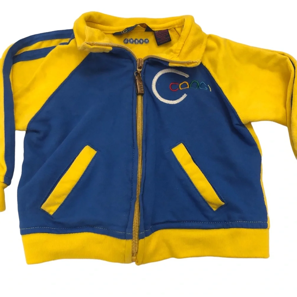 Coogi Yellow & Blue Sport Lightweight Jacket size 18 months - Picture 3 of 7